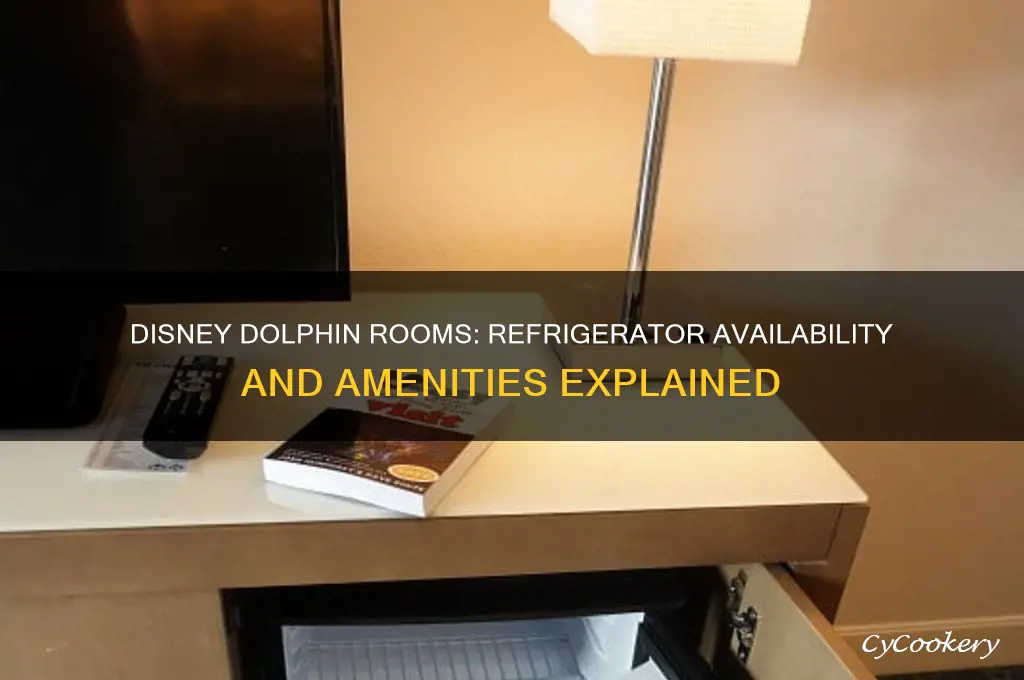 does disney dolphin have a refrigerator in room