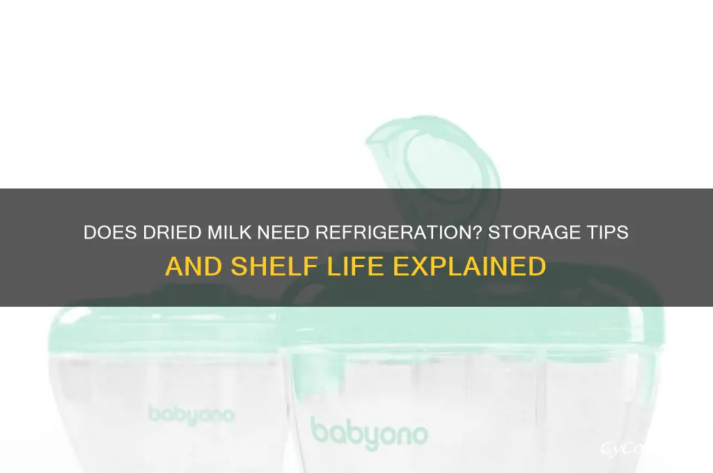 does dried milk have to be refrigerated