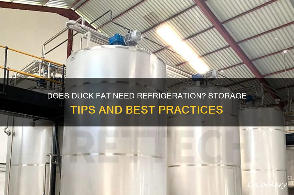 does duck fat have to be refrigerated