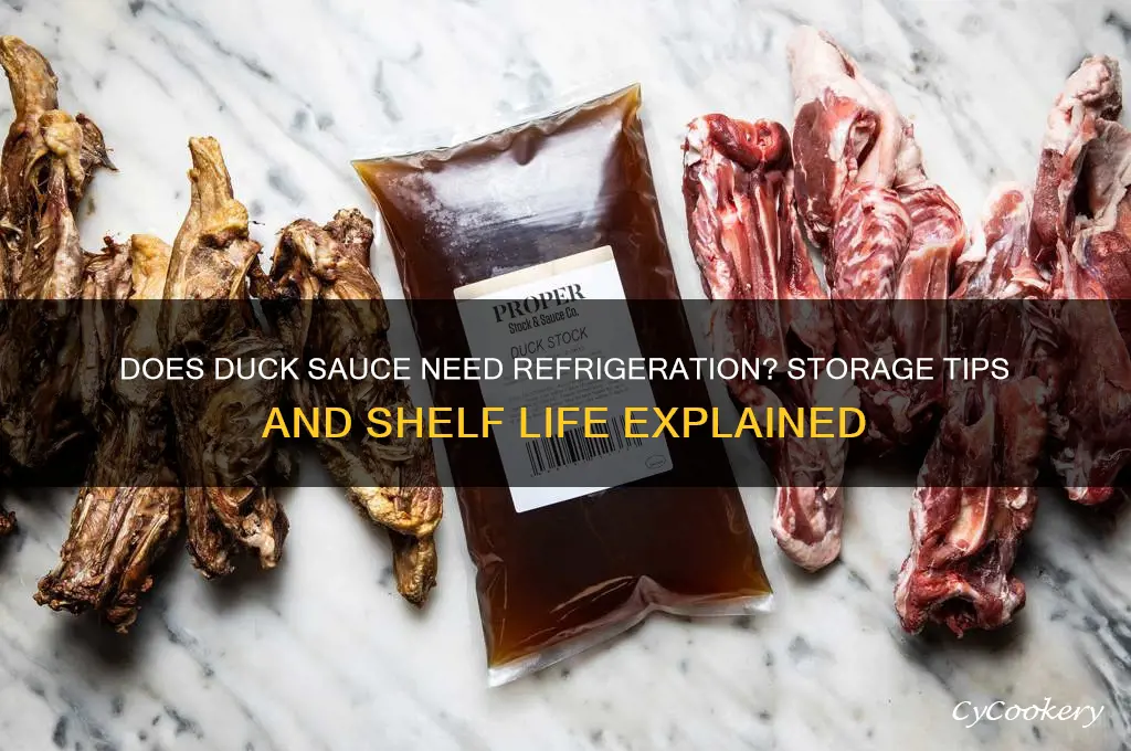 does duck sauce have to be refrigerated