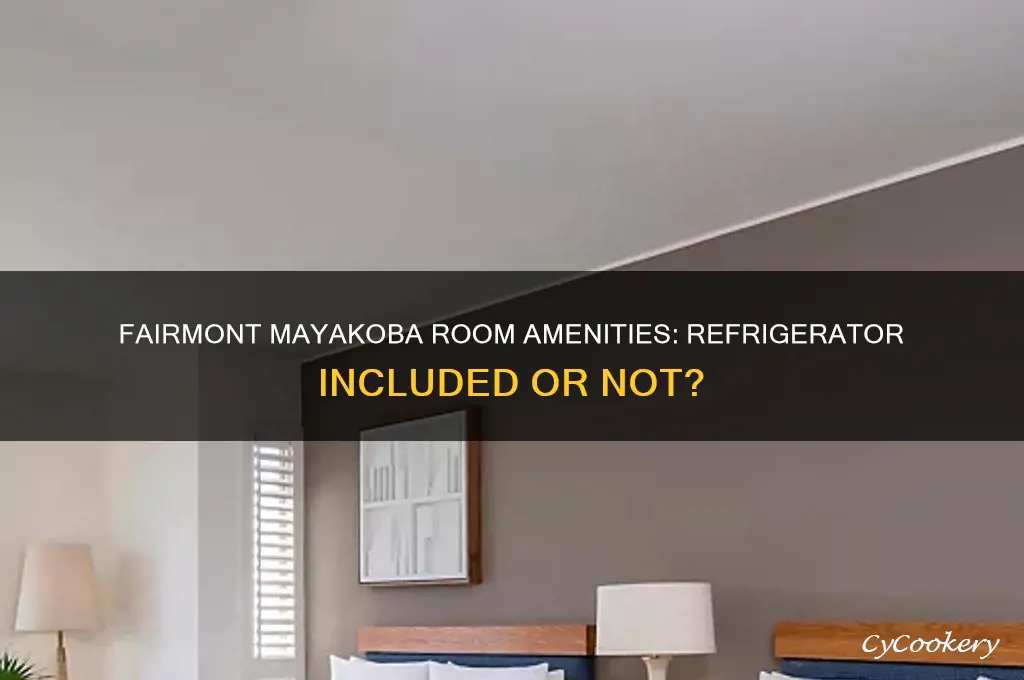 does fairmont mayakoba have a refrigerator in the room