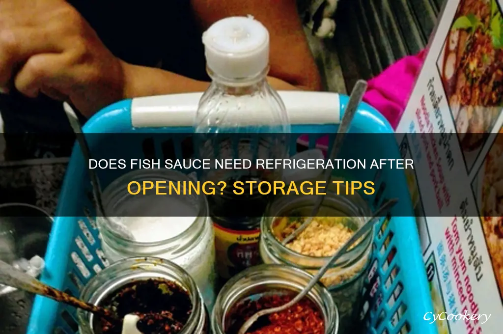 does fish sauce have to be refrigerated after opening