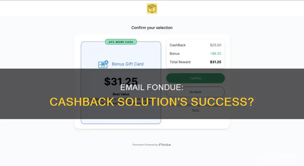 does fondue the cashback solotion work for just email