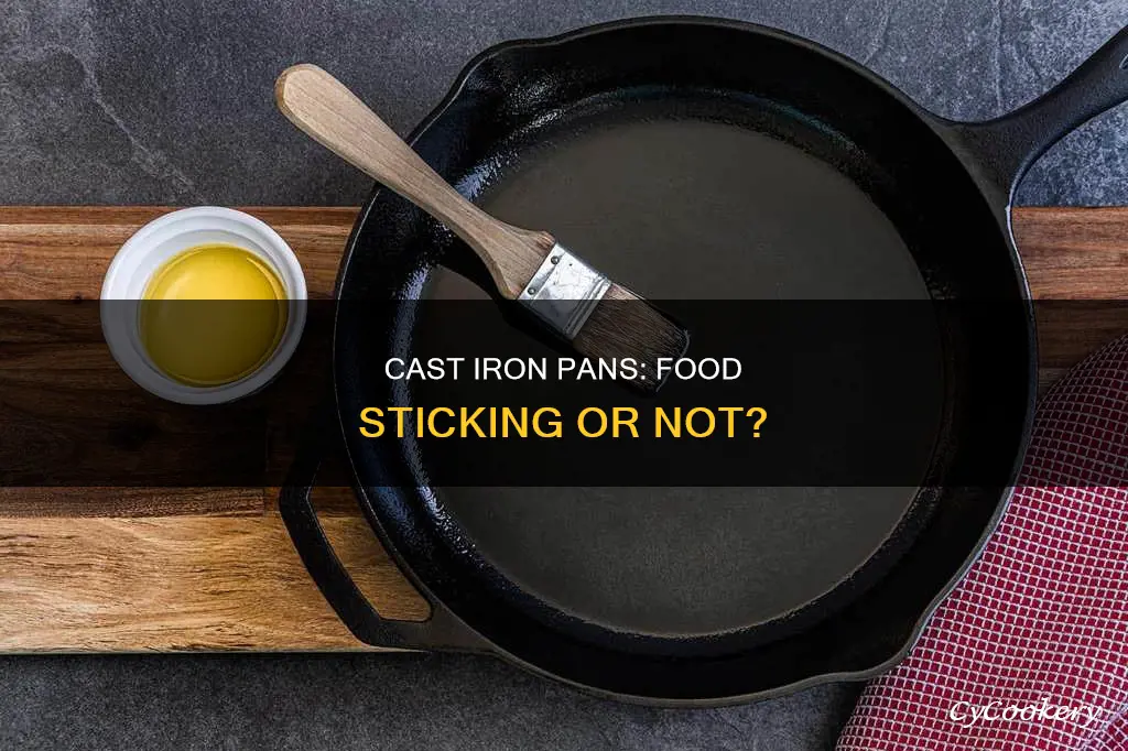 does food stick to cast iron pans