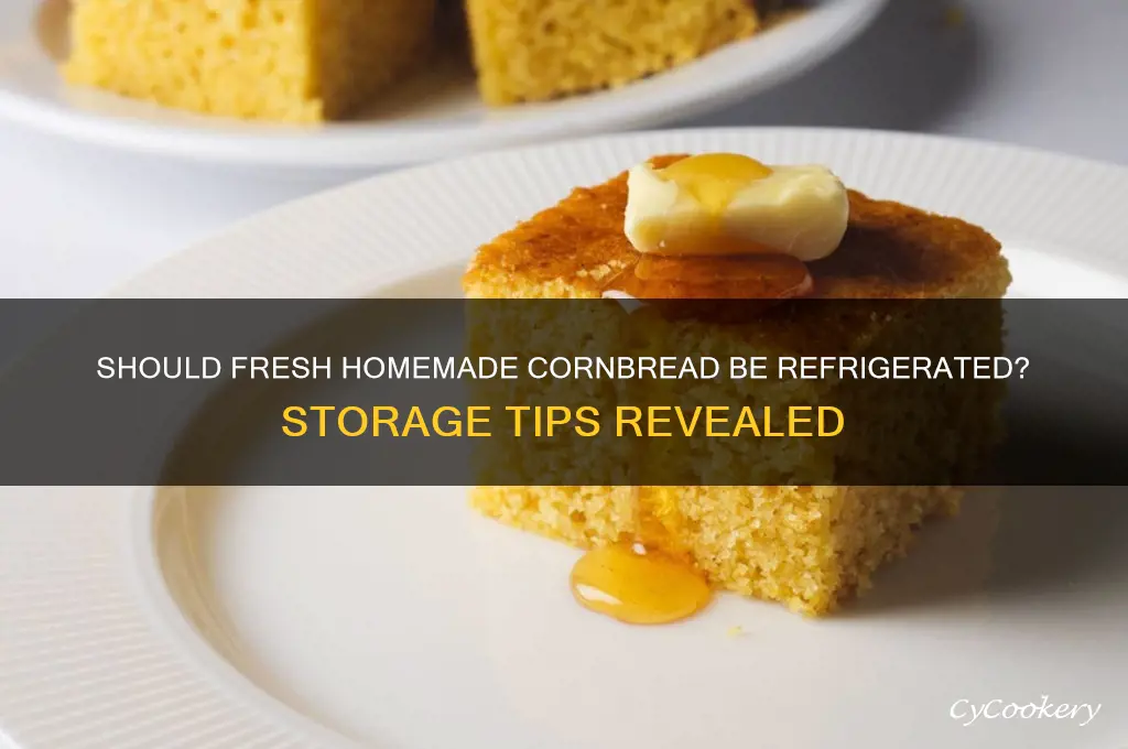does fresh home made cornbread have to be refrigerated