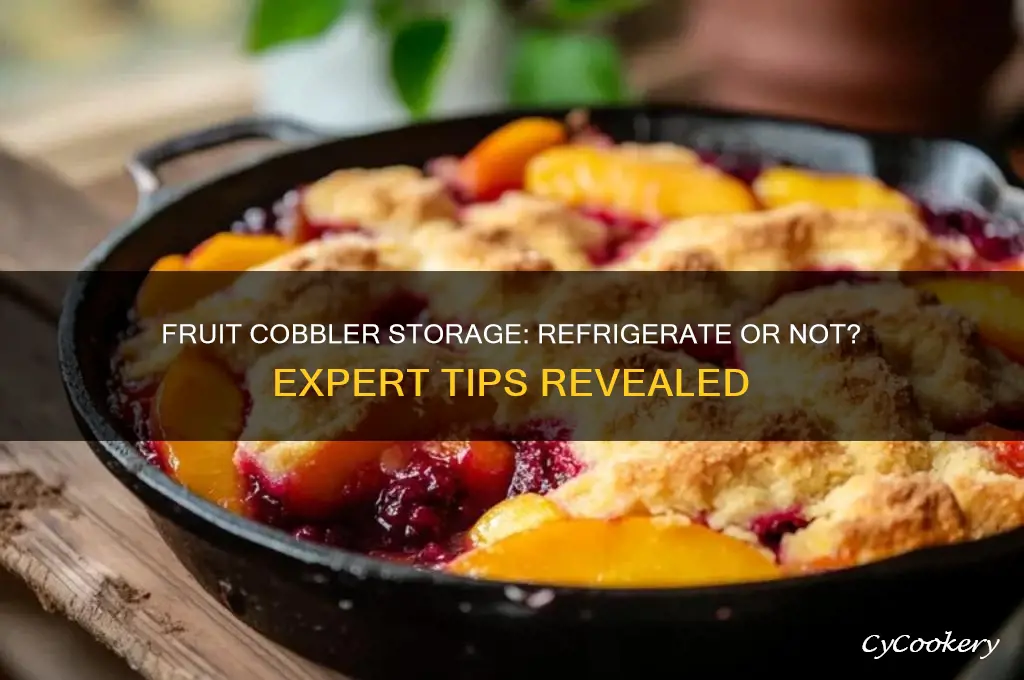 does fruit cobbler have to be refrigerated