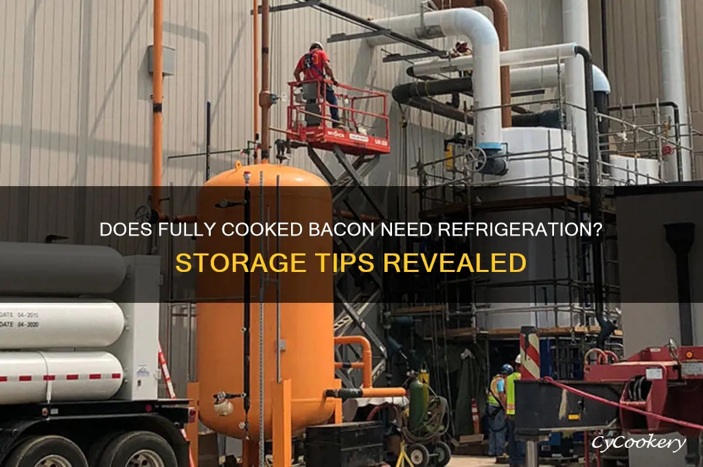does fully cooked bacon have to be refrigerated