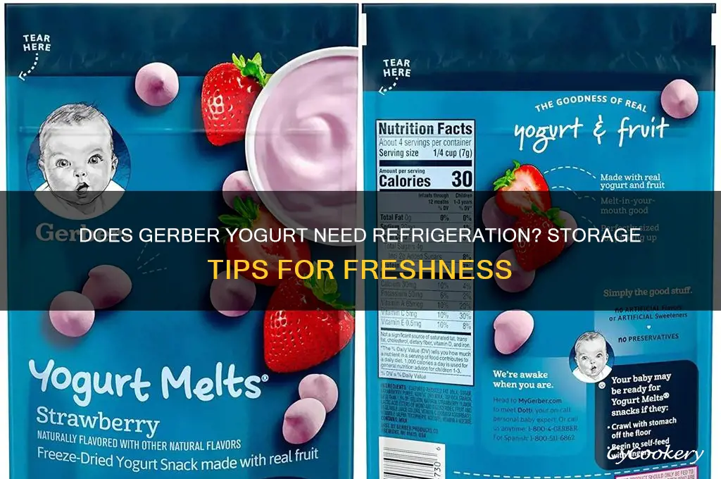 does gerber yogurt have to be refrigerated