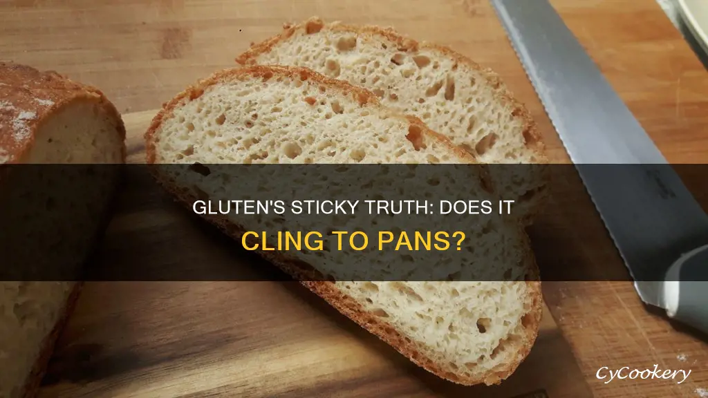 does gluten stick to pans