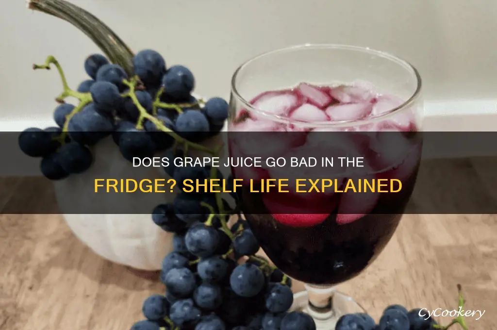 does grape juice go bad in refrigerator