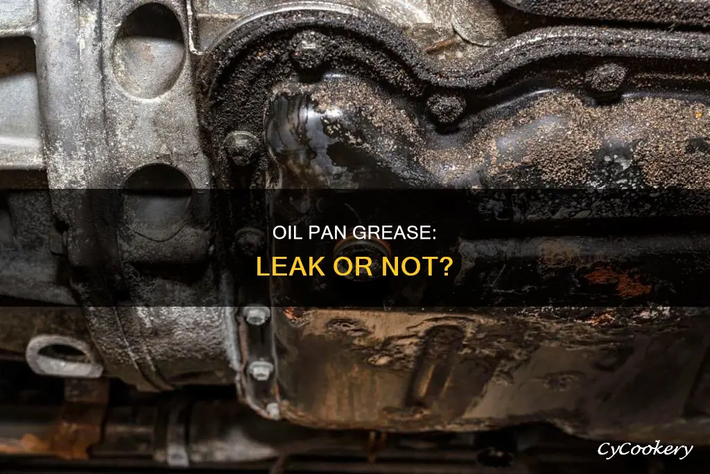 does grease on oil pan indicate leak