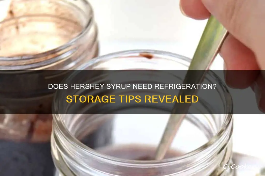 does hershey syrup have to be refrigerated