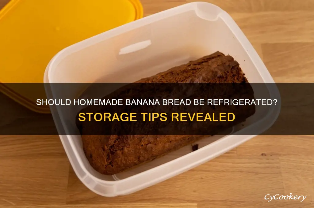 does homemade banana bread have to be refrigerated