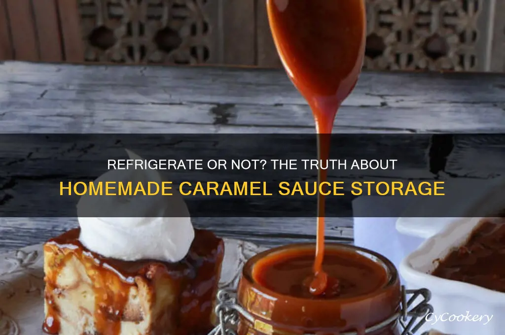 does homemade caramel sauce have to be refrigerated