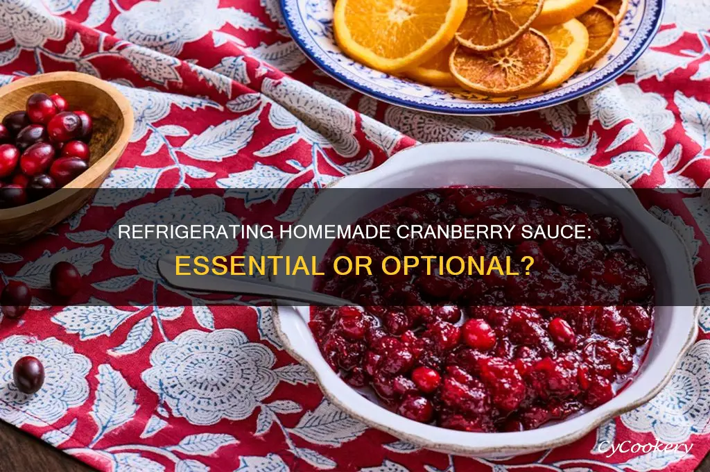 does homemade cranberry sauce have to be refrigerated