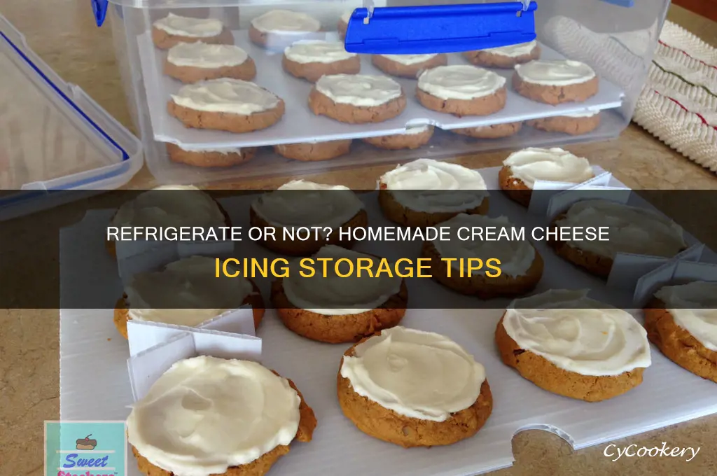 does homemade cream cheese icing have to be refrigerated