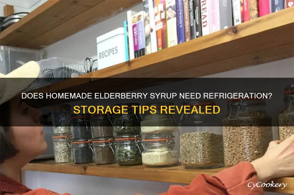does homemade elderberry syrup have to be refrigerated