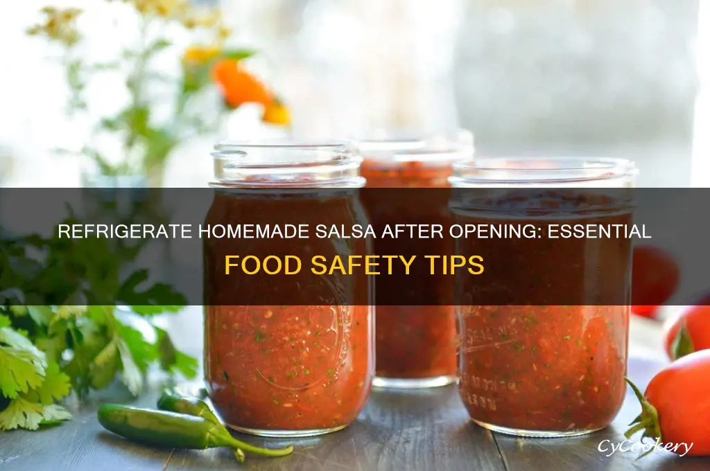 does homemade salsa have to be refrigerated after opening
