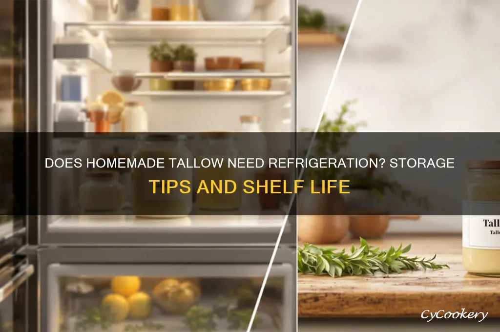 does homemade tallow have to be refrigerated