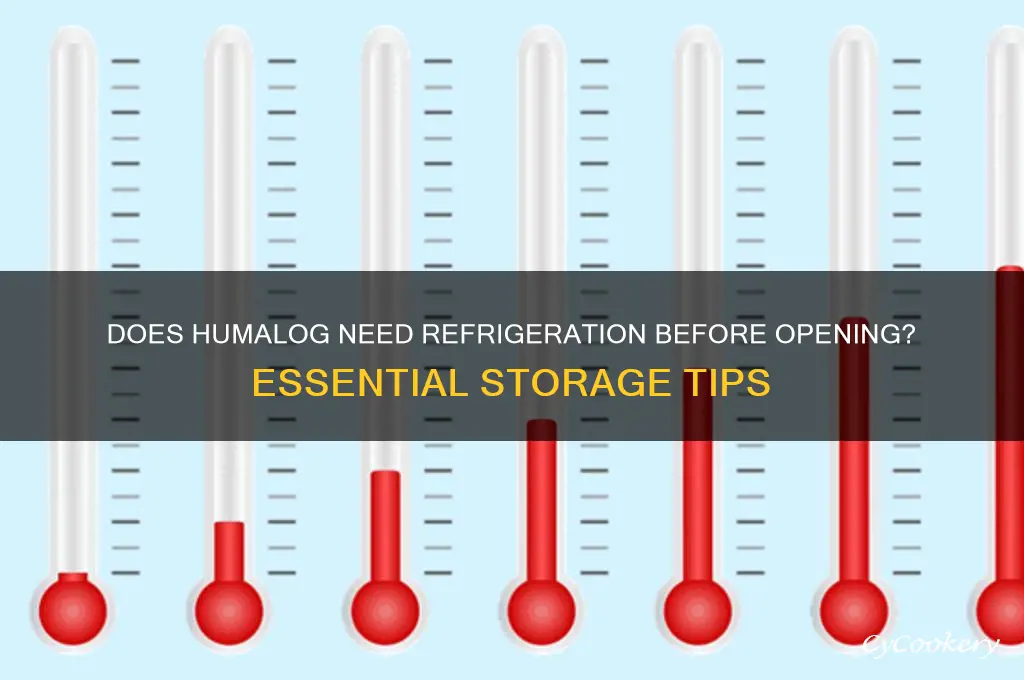 does humalog have to be refrigerated before opening