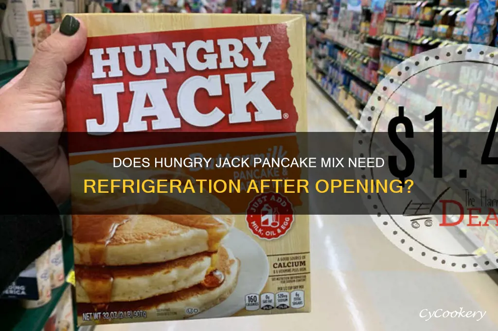 does hungery jack have to be refrigerated aafter opening