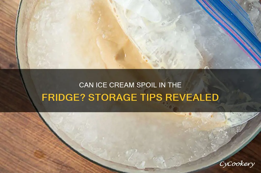 does ice cream go bad in the refrigerator