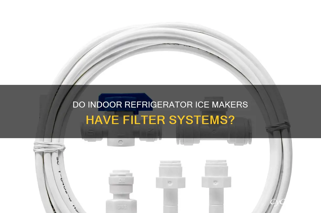 does indoor refrigerator ice makers have filter systems
