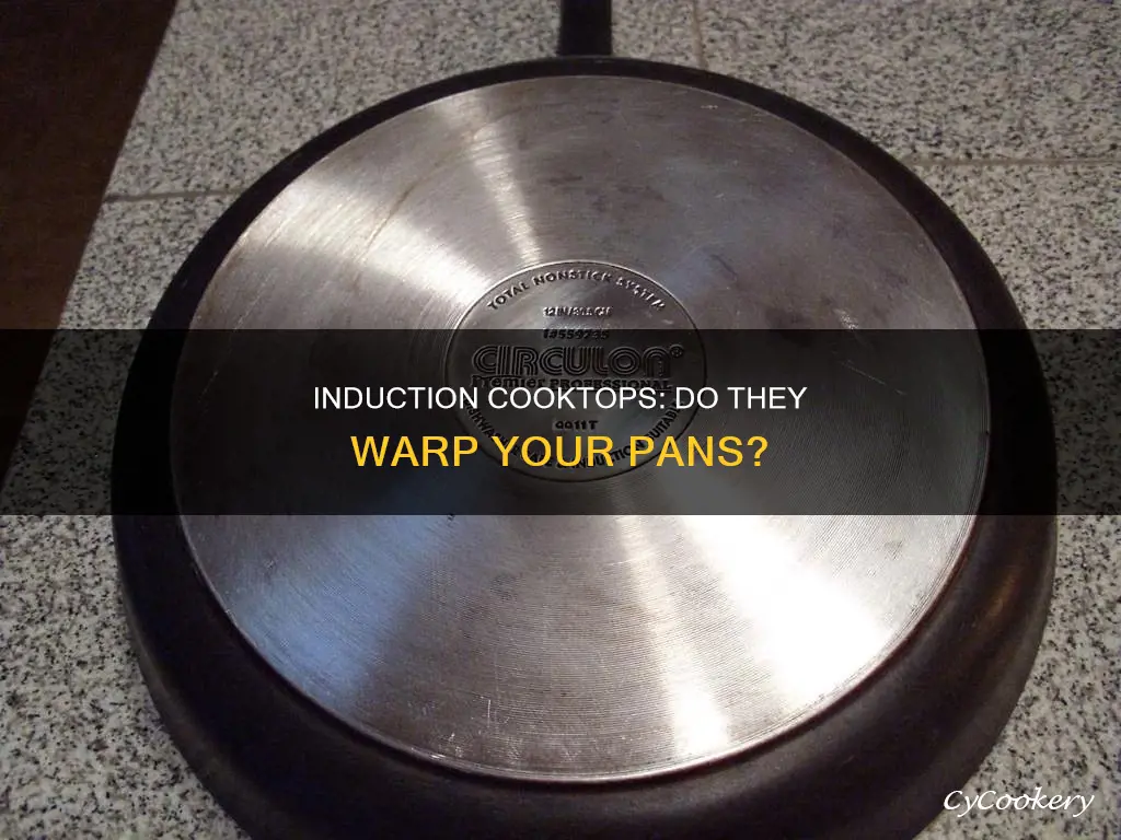 does induction cooktop warp pans
