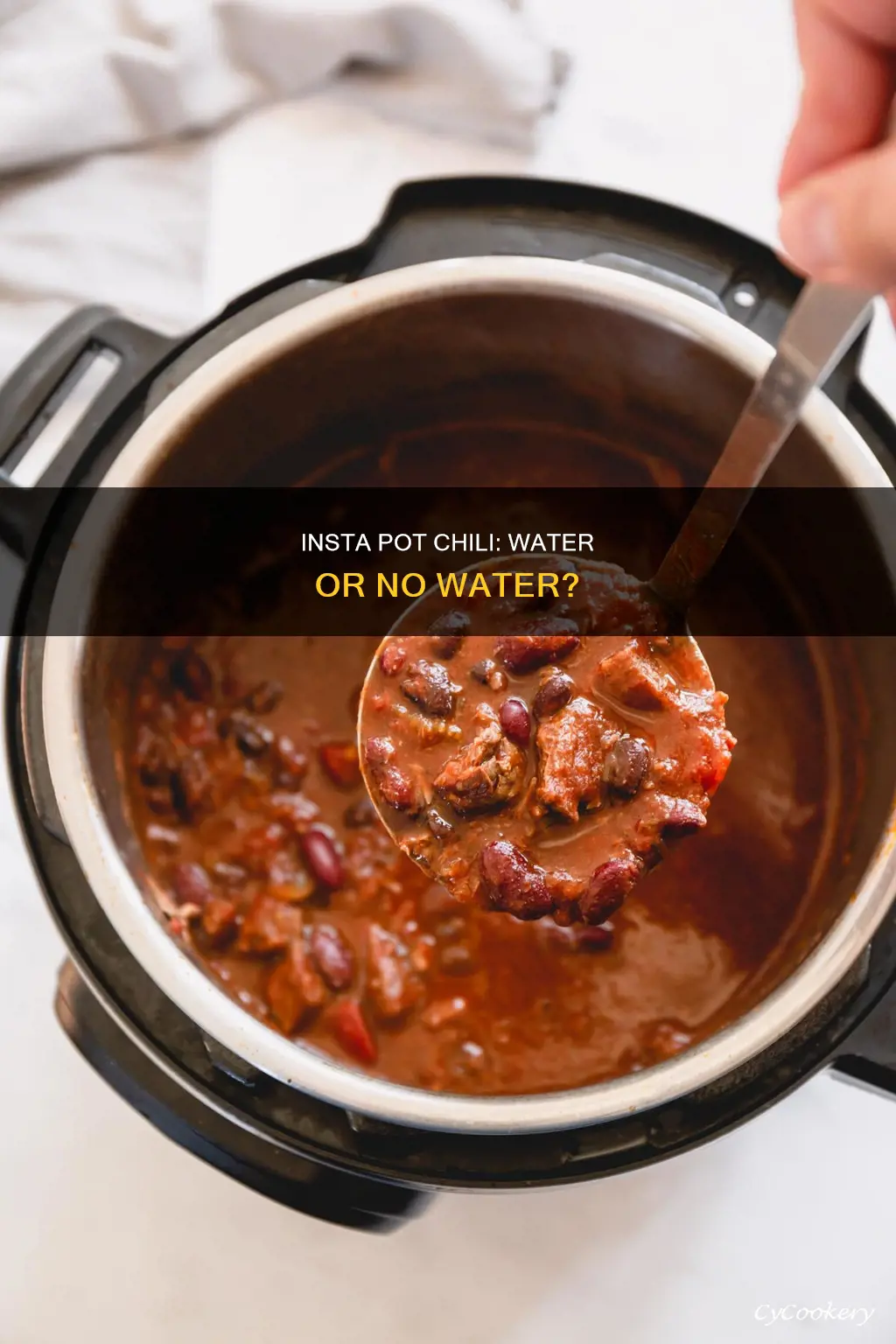 does insta pot require water to cook chili