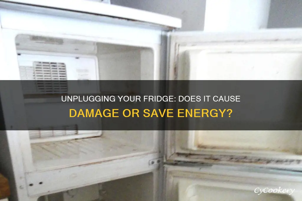 does it hurt to leave a refrigerator unplugged