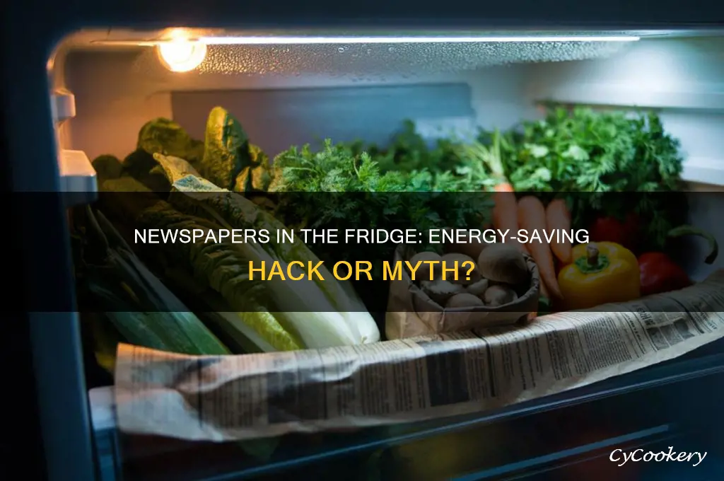 does it save energy to put newspapers in refrigerator