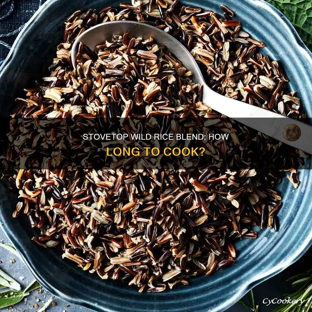 does it take to cook wild rice blend stovetop