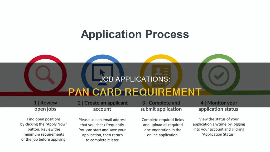 does job applications require pan no