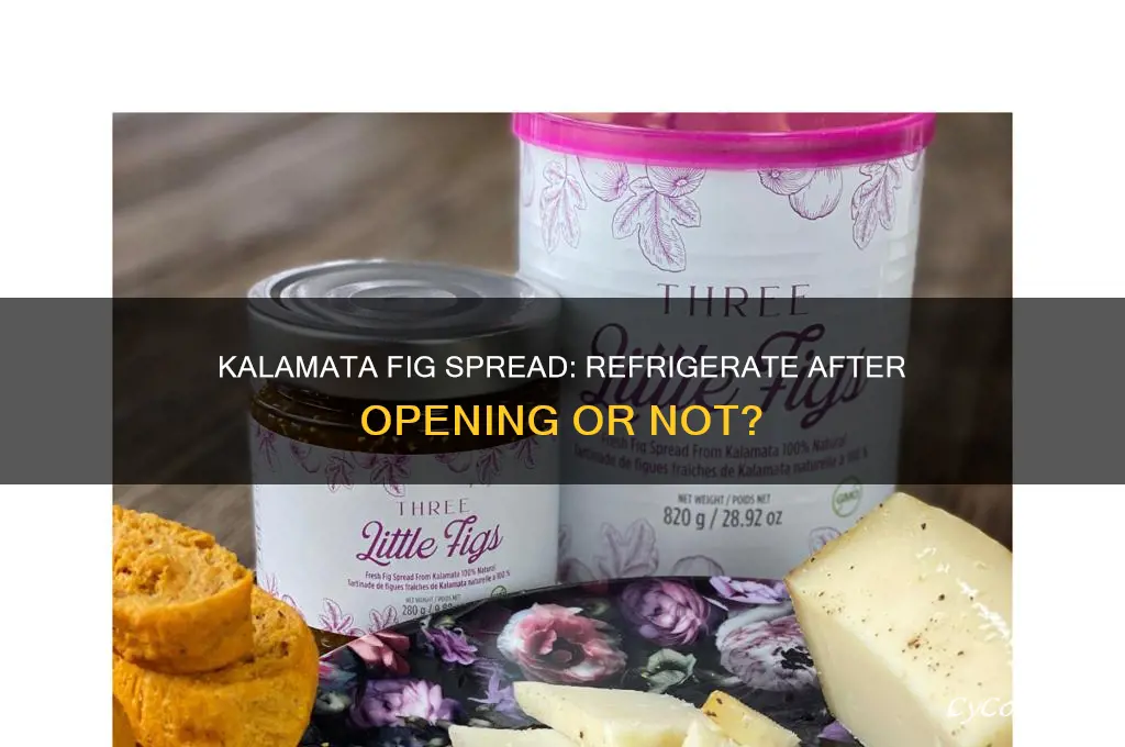 does kalamata fig spread require refrigeration after opening
