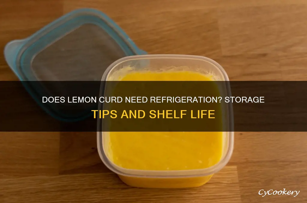 does lemon curd have to be refrigerated