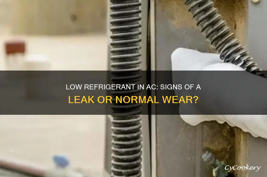 does less refrigerant in ac mean a leakj