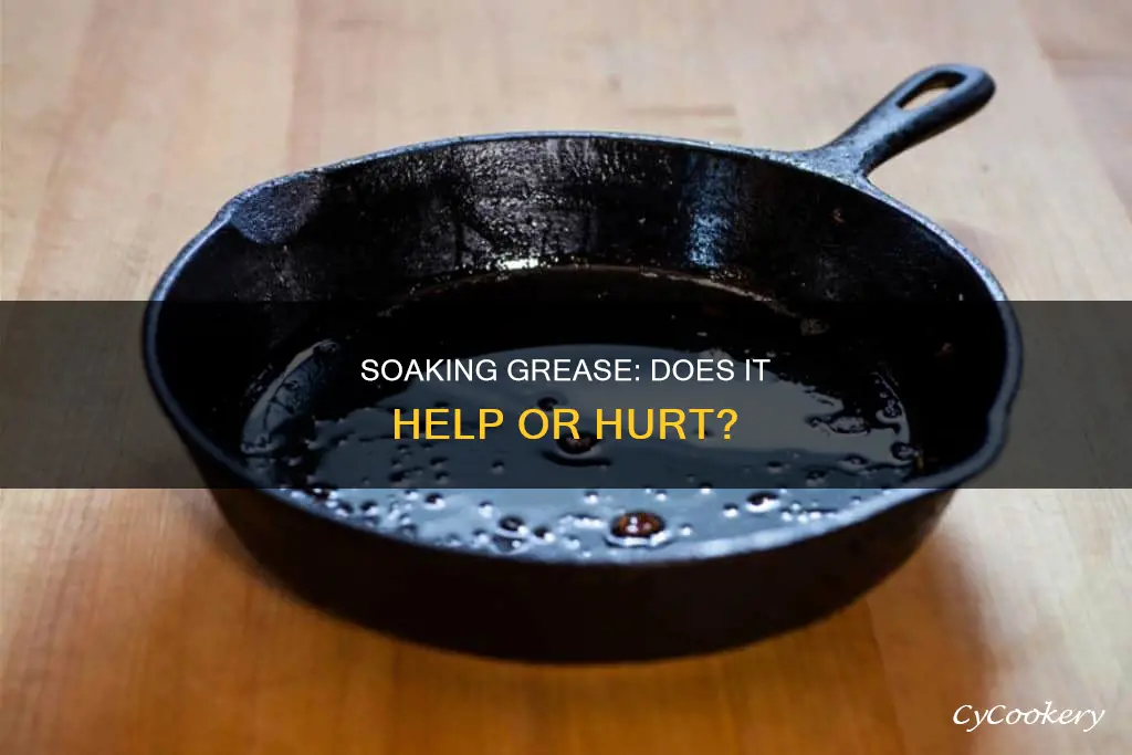 does letting pans soak help get grease off