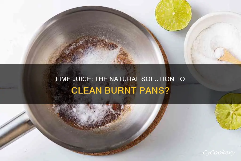 does lime juice clean burnt pan