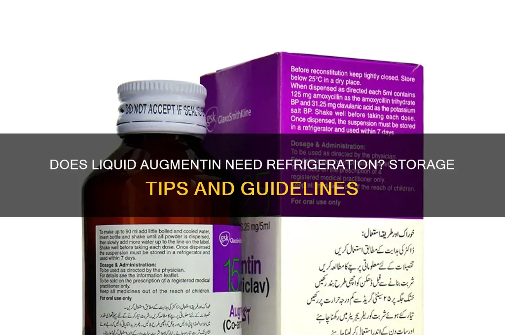 does liquid augmentin have to be refrigerated