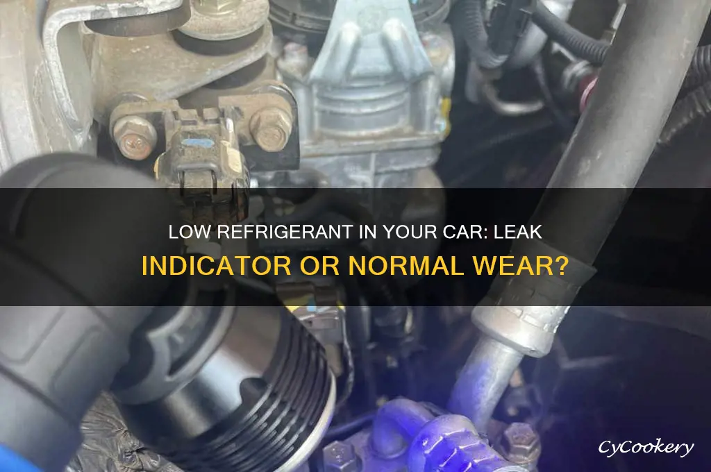 does low refrigerant in your car mean leak