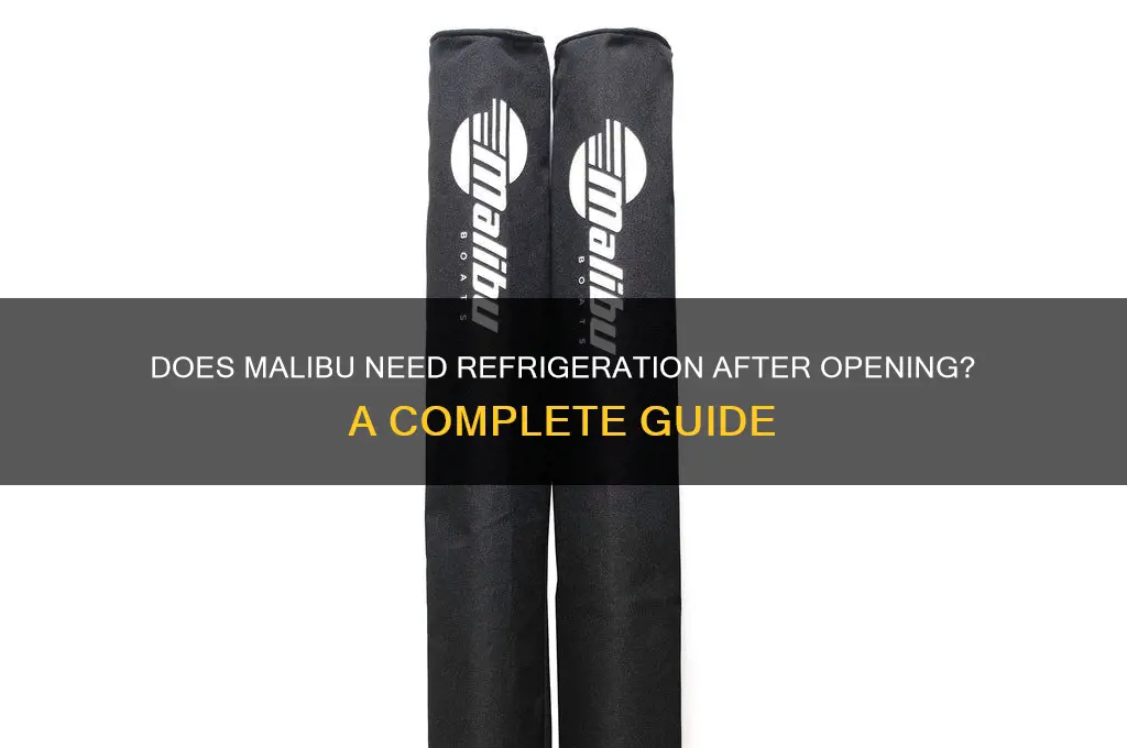 does malibu have to be refrigerated after opening