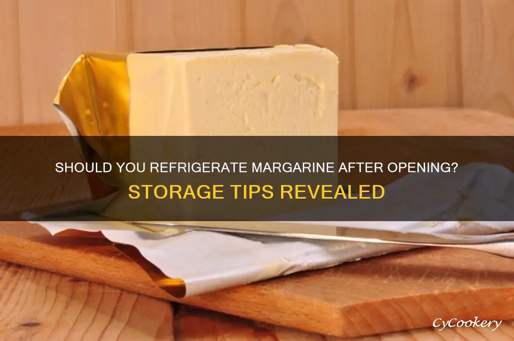 does margarine have to be refrigerated after opening