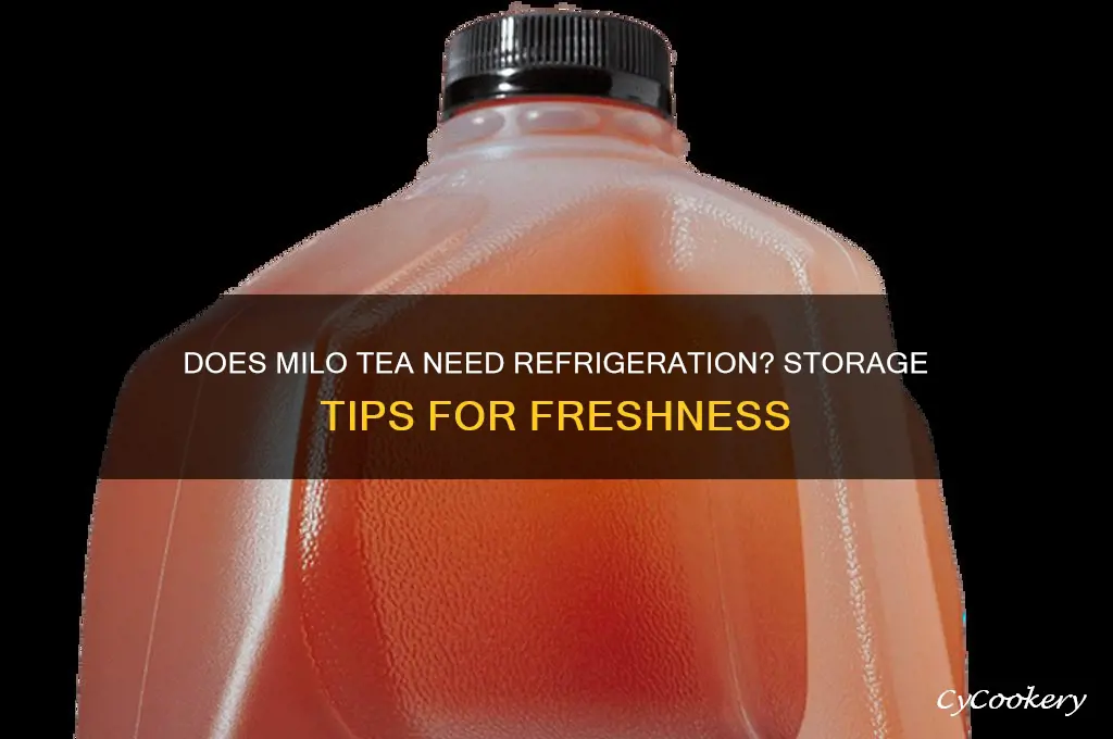does milo tea have to be refrigerated
