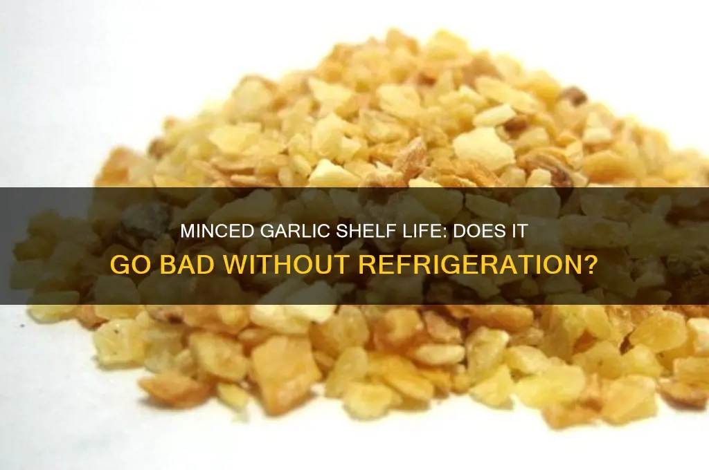 does minced garlic go bad if not refrigerated
