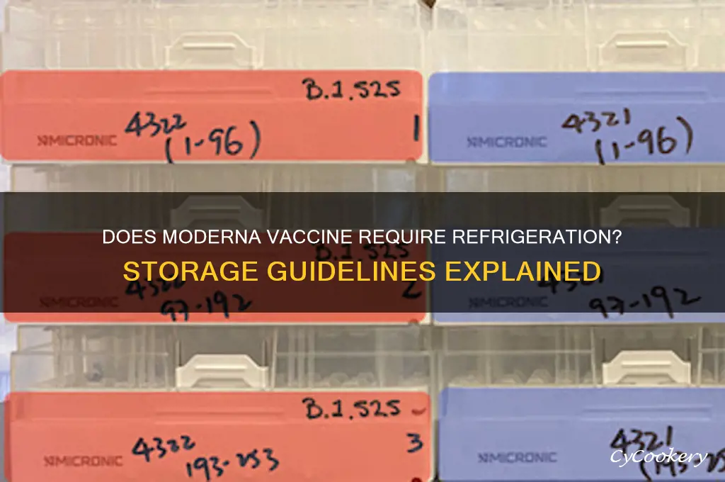 does moderna vaccine have to be refrigerated