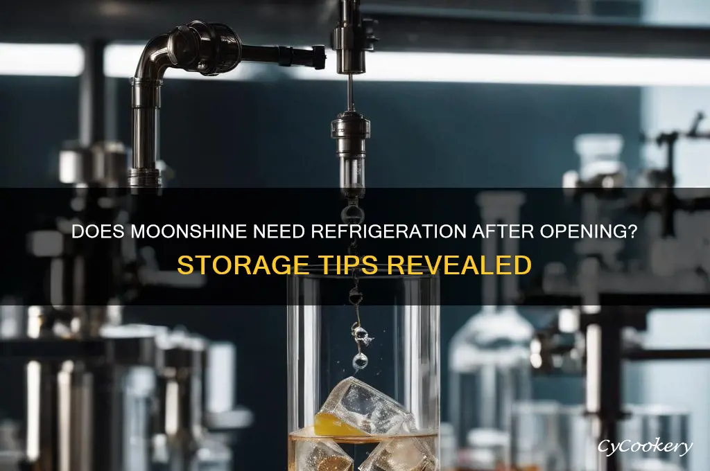does moonshine have to be refrigerated after opening
