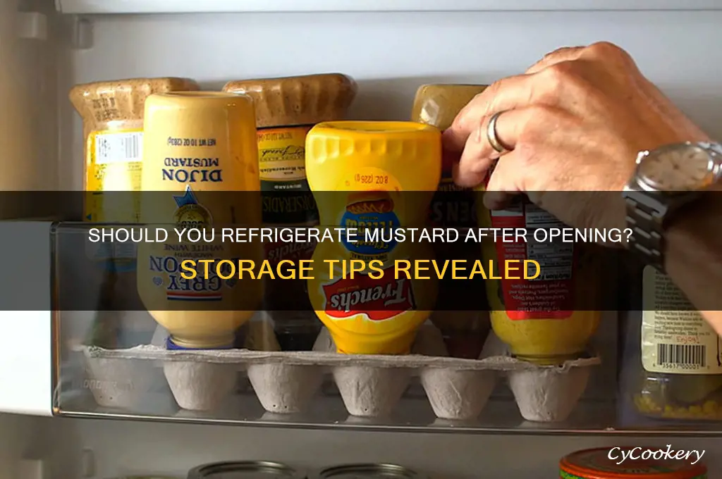 does mustard have to be refrigerated after opening