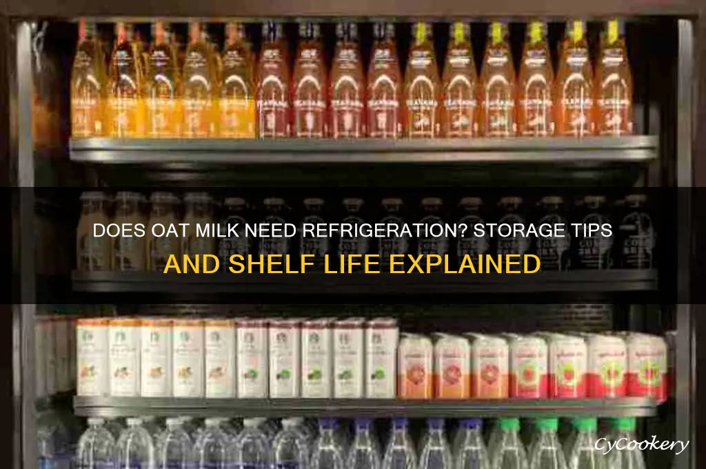 does oat milk have to be refrigerated