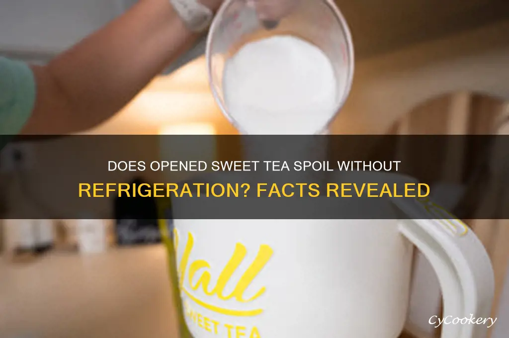 does opened sweet teag go bad if not refrigerated