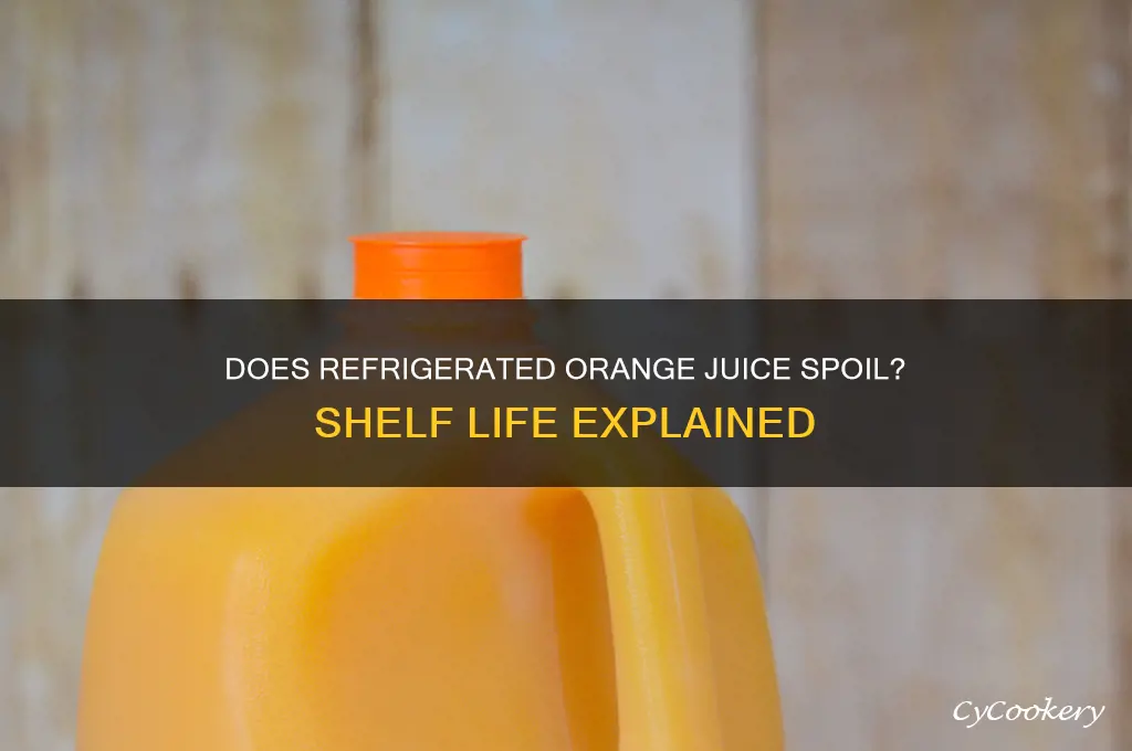 does orange juice go bad if refrigerated
